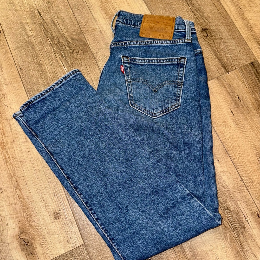 Levi's Blue Slim Straight Jeans Classic Style
